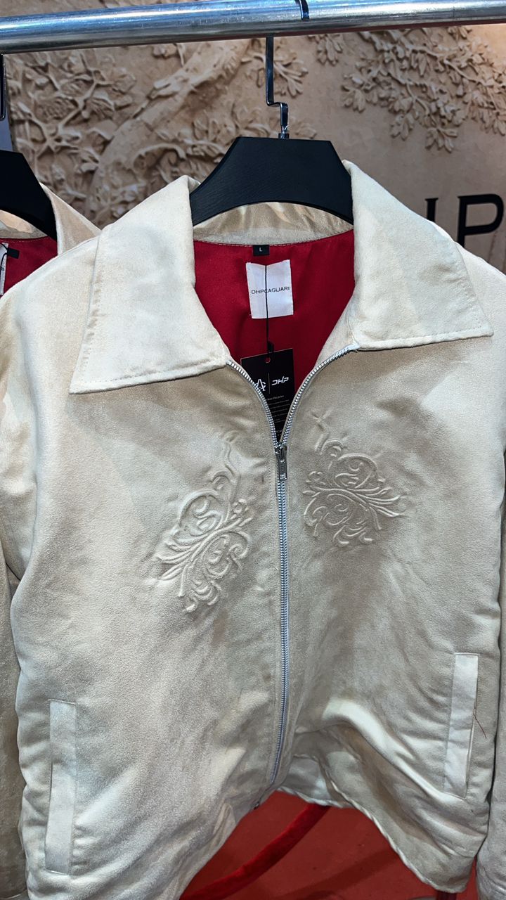 EMBOSSED SUEDE LEATHER JACKET