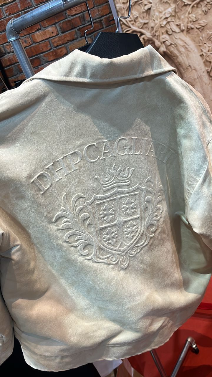 EMBOSSED SUEDE LEATHER JACKET