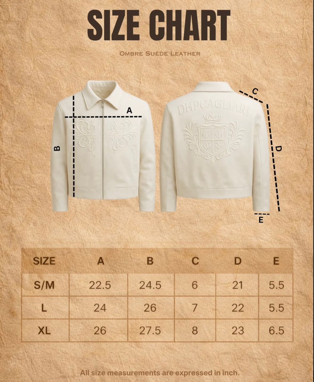 EMBOSSED SUEDE LEATHER JACKET