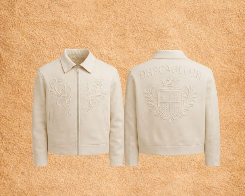 EMBOSSED SUEDE LEATHER JACKET