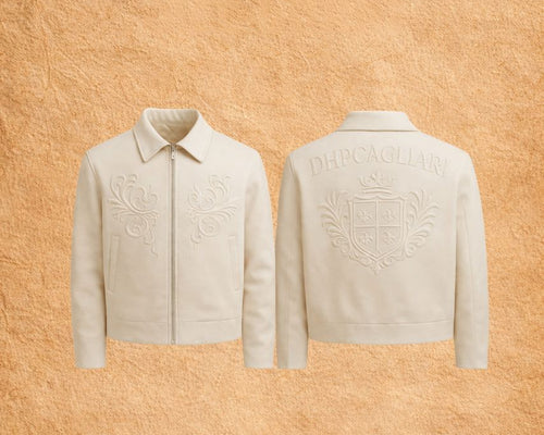 EMBOSSED SUEDE LEATHER JACKET